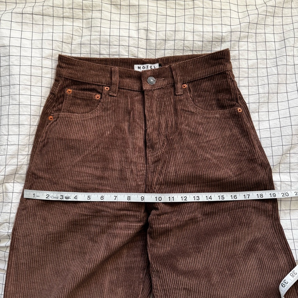 Motel Rocks dark brown parallel corduroy jeans/pants - Picture 6 of 12
